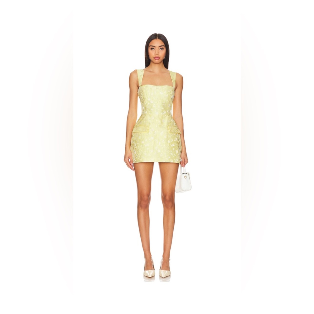Amanda Uprichard Bethany Romper in Yellow